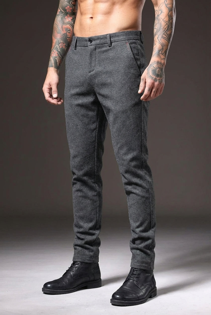 Luca Slim Fit Pants - Light Grey