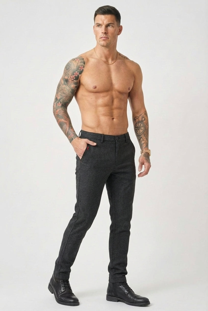 Luca Slim Fit Pants - Black